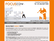 Tablet Screenshot of focusedrecruitment.com.au